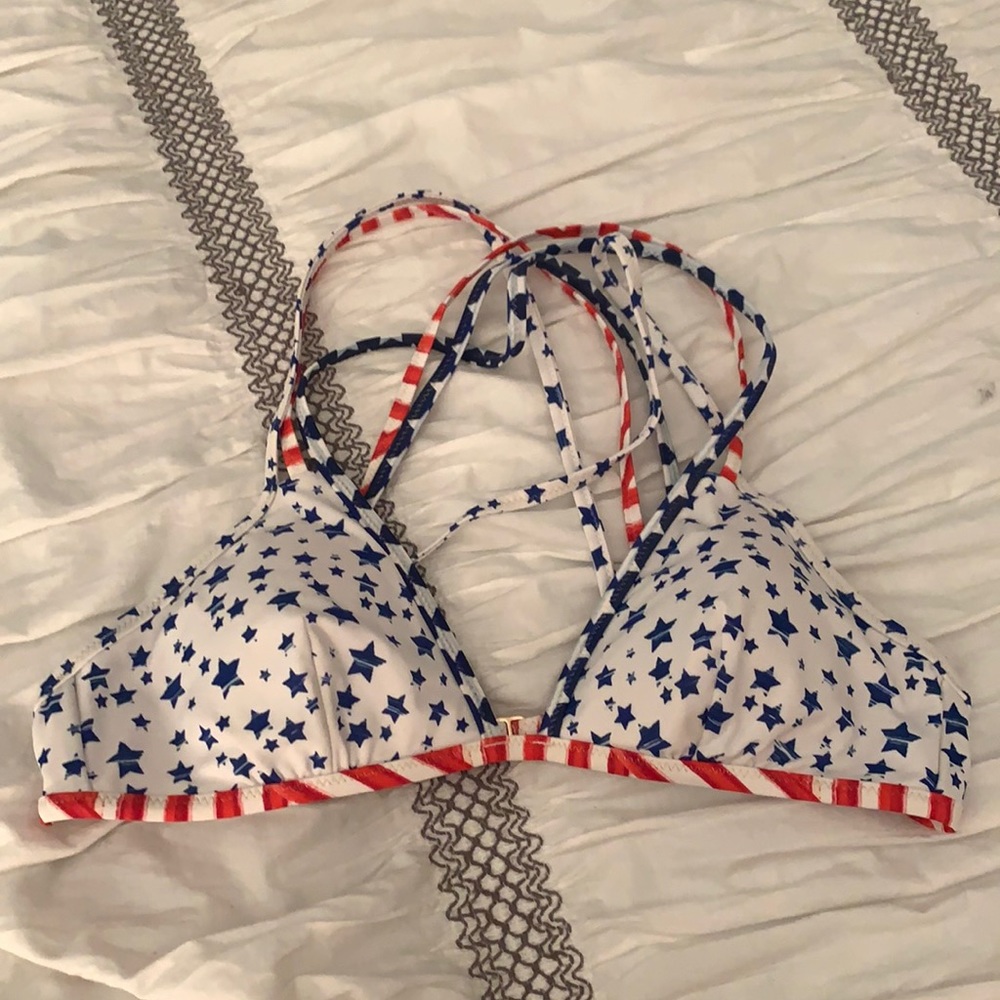 Red White & Blue Stars Bikini Top